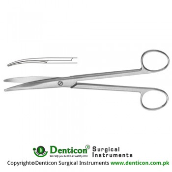 Mayo Dissecting Scissor Curved - With Chamfered Blades Stainless Steel, 19 cm - 7 1/2"